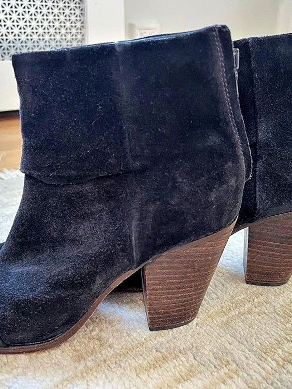 rag & bone Charcoal Suede Ankle Boots US 9.5